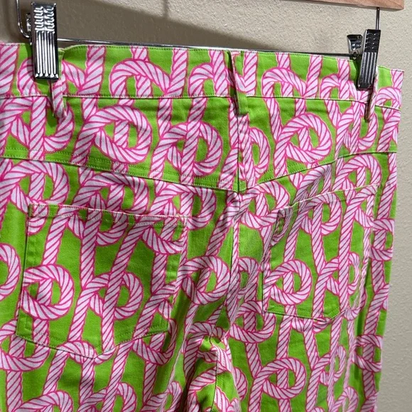 Gretchen Scott Designs Size Small Pink & Green Patterned Trouser Pants - Picture 5 of 10